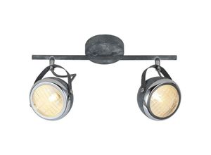 4004353250897 - Lampe Rider Spotrohr 2flg grau Beton 2x QT14 G9 33W geeignet für Stiftsockellampen (nicht enthalten) Köpfe schwenkbar - grau - Brilliant