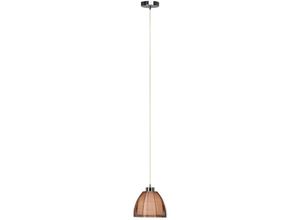 4004353284656 - BRILLIANT Lampe Relax Pendelleuchte 20cm bronze chrom 1x A60 E27 60W gf Normallampen n ent In der Höhe einstellbar   Kabel kürzbar Für LED-Leuchtmittel geeignet