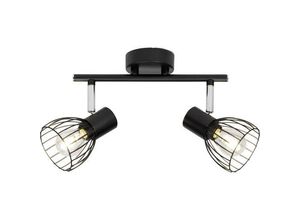 4004353286476 - Lampe Blacky Spotrohr 2flg schwarz 2x D45 E14 40W geeignet für Tropfenlampen (nicht enthalten) Für LED-Leuchtmittel geeignet - schwarz - Brilliant