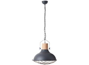 4004353302534 - Lampe Emma Pendelleuchte 47cm schwarz korund 1x A60 E27 60W geeignet für Normallampen (nicht enthalten) Kette ist kürzbar - schwarz - Brilliant