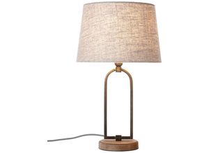 4004353319716 - Lampe Sora Tischleuchte 30cm beige 1x A60 E27 40W geeignet für Normallampen (nicht enthalten) Mit Schnurzwischenschalter - braun - Brilliant