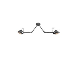 4004353322495 - BRILLIANT Lampe Carmen Deckenspot 2flg grau Beton 2x A60 E27 40W geeignet für Normallampen (nicht enthalten) Köpfe schwenkbar - grau