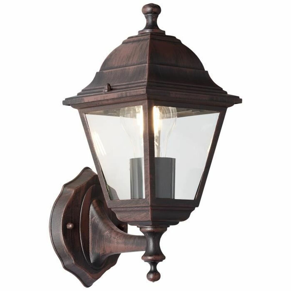 4004353356582 - Windlicht Garten Nissie Orange Oxidiertes Schwarz 60 W E27 Außenbereich