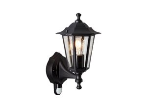 4004353356674 - Lampe Carleen Außenwandleuchte Bewegungsmelder schwarz 1x A60 E27 60W IP-Schutzart 23 - regengeschützt - schwarz - Brilliant