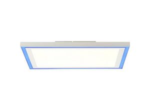 4004353369896 - BRILLIANT Lampe Lanette LED Deckenaufbau-Paneel 40x40cm weiß 1x 25W LED integriert (2470lm 2700-6500K) RGB-Rahmenlicht für farbenfrohe Akzentbeleuchtung