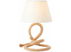 4004353377174 - Lampe Sailor Tischleuchte natur weiß Seil Textil 1x A60 E27 40WNormallampen (nicht enthalten) - weiß - Brilliant