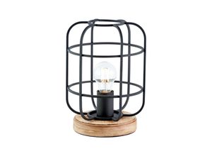 4004353379451 - Lampe Gwen Tischleuchte antik holz schwarz korund Metall Holz 1x A60 E27 40WNormallampen (nicht enthalten) - braun - Brilliant