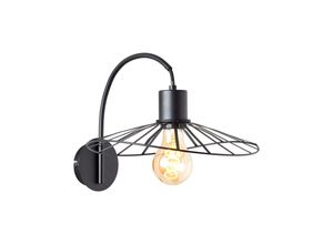 4004353393143 - Lampe Leika Wandleuchte schwarz matt 1x A60 E27 52W Für LED-Leuchtmittel geeignet - schwarz - Brilliant