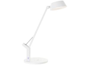 4004353394348 - BRILLIANT Lampe Kaila LED Tischleuchte mit Induktionsladeschale weiß 1x LED integriert 8W LED integriert (710lm 3100-6100K) Kabelloses Aufladen von mobilen Geräten