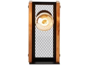 4004353394409 - Lampe Calandra Tischleuchte schwarz holzfarbend 1x A60 E27 42W Holz aus nachhaltiger Waldwirtschaft (fsc) - braun - Brilliant