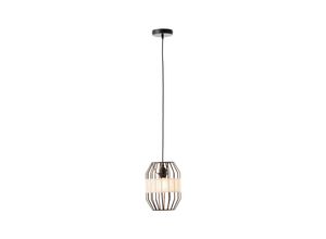 4004353394645 - Lampe Slope Pendelleuchte 23cm schwarz natur 1x A60 E27 40W Kabel kürzbar   in der Höhe einstellbar - braun - Brilliant