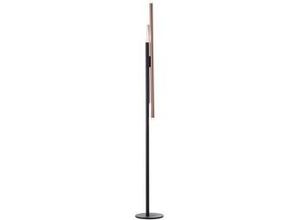 4004353397455 - Cembalo led Standleuchte 148cm aluminium schwarz kaffee Metall Acryl 3x led integriert 22 w  (Lichtstrom 2100lm Lichtfarbe 3000K) - Brilliant