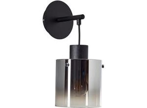 4004353397790 - Lampe Simonis Wandleuchte schwarz rauchglas Aluminium schwarz 1x A60 E27 52 w - schwarz - Brilliant