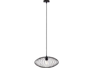 4004353401770 - Lampe Norden Pendelleuchte 40cm schwarz matt Metall Glas schwarz 1x A60 E27 40 w - schwarz - Brilliant