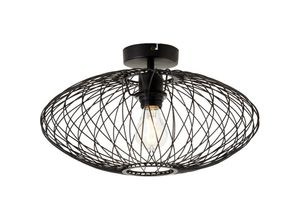 4004353401787 - Lampe Norden Deckenleuchte 40cm schwarz matt Metall Glas schwarz 1x A60 E27 40 w - schwarz - Brilliant