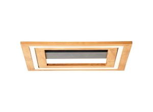 4004353409622 - Rhea led Deckenleuchte 35x35cm schwarz holz Holz Metall Kunststoff 1x led integriert 24 w  (Lichtstrom 2700lm Lichtfarbe 3000K) - Brilliant