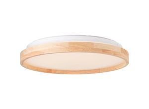 4004353411335 - Alson led Deckenleuchte 39cm holz hell weiß Metall Holz Kunststoff 1x 26 w led integriert (Lichtstrom 2500lm Lichtfarbe 3000-4500K) - Brilliant