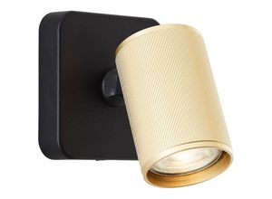 4004353424373 - Lampe Marty led Wandspot sand schwarz matt gold gold 1x GU10 10 w LED-Leuchtmittel inklusive und wechselbar - gold - Brilliant