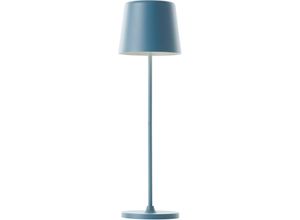 4004353428241 - Lampe Kaami led Außentischleuchte 37cm hellblau Metall Holz blau 2 w led integriert - blau - Brilliant