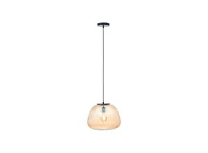 4004353430084 - Lampe Kaizen Pendelleuchte 35cm amber-bernstein schwarz matt Kunststoff braun 1x A60 E27 40 w - braun - Brilliant