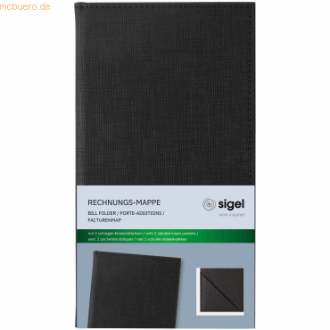 4004360768583 - 5 x Rechnungs-Mappe Kunststoff schwarz 130x230x10mm 4004360768583 - 5 x Rechnungs-Mappe Kunststoff schwarz 130x230x10mm