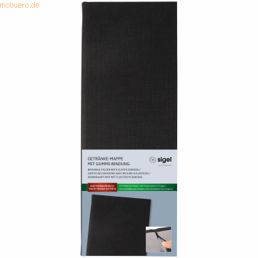 4004360768767 - Getränke-Mappe Gummi-Bindung 1 2 A4 Langformat Kunststoff schwar