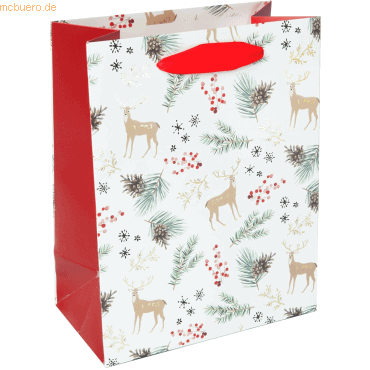 4004360769085 - 5 SIGEL Geschenktüten Christmas motifs watercolor Large rot weiß 180 x 230 cm