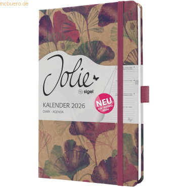 4004360769955 - 2 x Wochenkalender Jolie ca A5 Hardcover Sunlight Ginkgo 2026