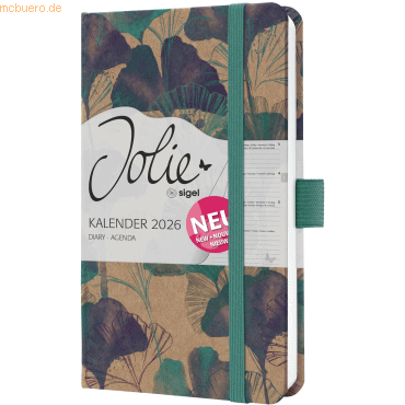 4004360769993 - Wochenkalender Jolie ca A6 Hardcover Moonlight Ginkgo 2026