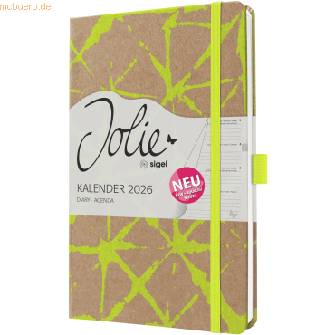 4004360770296 - 2 x Wochenkalender Jolie ca A5 Hardcover Lemon Batik 2026