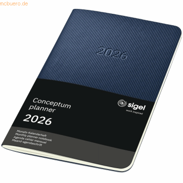 4004360771620 - Monats-Kalenderheft Conceptum ca A6 Softcover midnight blue 202