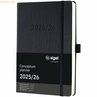 4004360772573 - Buchkalender C2601 Conceptum schwarz 1 Woche 2 Seiten (A5) 2026 4004360772573 Sigel 4004360772573 - Buchkalender C2601 Conceptum schwarz 1 Woche 2 Seiten (A5) 2026 4004360772573 Sigel