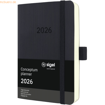 4004360772603 - Tageskalender Conceptum 2026 C2621 A6 400 Seiten 1 Jahr 1 Seite für je 1 Tag PEFC®-Papier Kunststoff schwarz 4004360772603 - Tageskalender Conceptum 2026 C2621 A6 400 Seiten 1 Jahr 1 Seite für je 1 Tag PEFC®-Papier Kunststoff schwarz