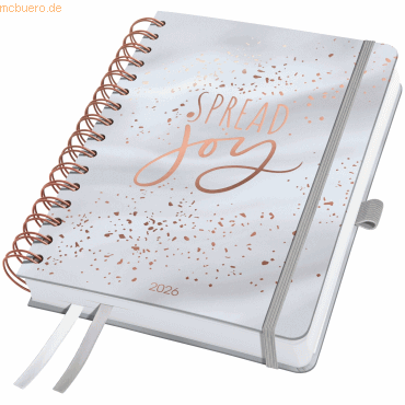 4004360774492 - Buchkalender J6605 grau 2 Seiten   1 Woche  4004360774492 Sigel
