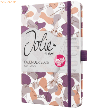 4004360774645 - Buchkalender J6359 violett rosa weiß 2 Seiten   1 Woche  4004360774645 Sigel