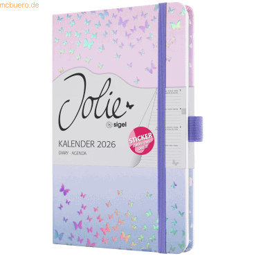 4004360774829 - Wochenkalender Jolie ca A5 Hardcover Butterfly Confetti Candy 2