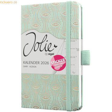 4004360775031 - 2 x Wochenkalender Jolie ca A6 Hardcover Mystic Aquamarin 2026