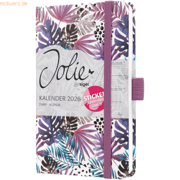 4004360775062 - 2 x Wochenkalender Jolie ca A6 Hardcover Violet Jungle Fever 20