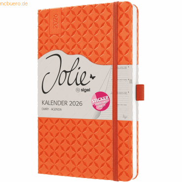 4004360775789 - Wochenkalender Jolie ca A5 Hardcover pumpkin orange 2026