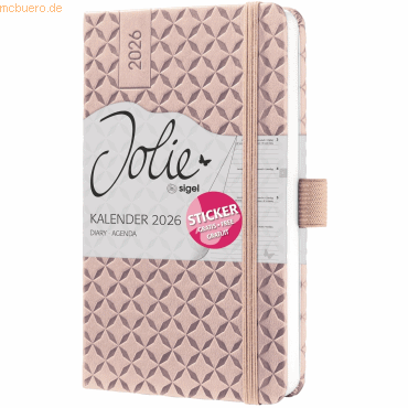 4004360776045 - 2 x Wochenkalender Jolie ca A6 Hardcover pearl rose 2026