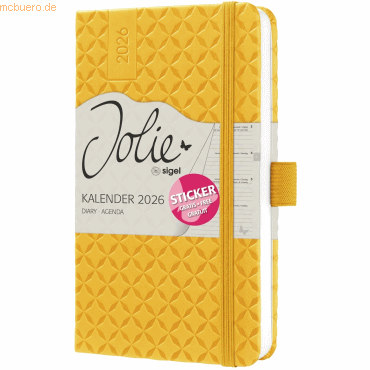 4004360776250 - Wochenkalender Jolie ca A6 Hardcover mango yellow 2026