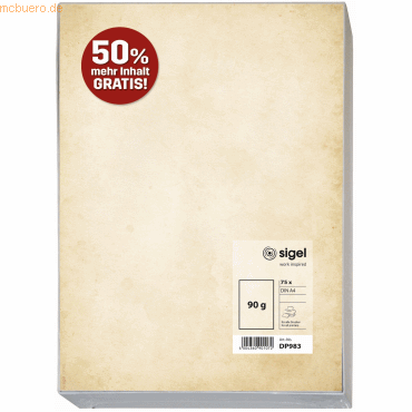 4004360777301 - Briefpapier DP983 beige Vintage A4 90g 4004360777301 Sigel