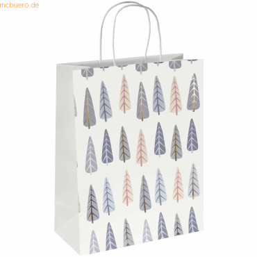 4004360777608 - 5 x Geschenktasche Large 260x330x120mm Pine trees