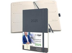 4004360779749 - Buchkalender Conceptum 2025 dunkelgrau 4004360779749 Sigel