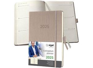 4004360780707 - Buchkalender Conceptum 2025 taupe 4004360780707 Sigel