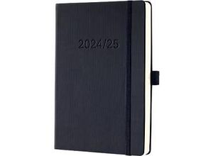 4004360780820 - Wochennotiz-Kalender Conceptum 2024 2025 A5 Hardcover 256 Seiten mit Stifteschlaufe & Gummibandverschluss B 148 x T 23 x H 213 mm schwarz