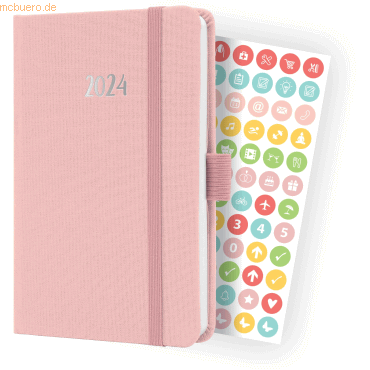 4004360787355 - Wochenkalender Jolie 2024 ca A6 1 Woche 2 Seiten Hardcover soft