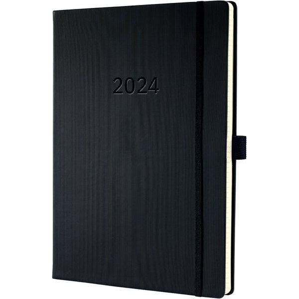 4004360791499 - Buchkalender C2518 Conceptum schwarz 1 Woche   2 Seiten 225x315cm (A4) 2025 4004360791499 Sigel