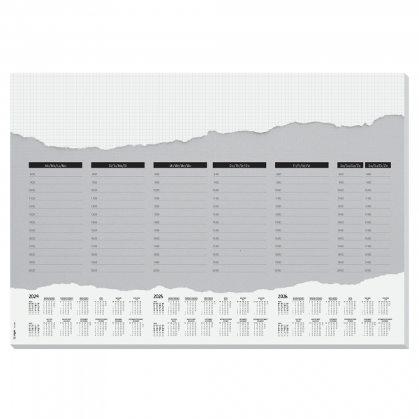 4004360793004 - Schreibunterlage 3-Jahreskalendarium Tages- und Wochenplan 80g m² 52 Blatt