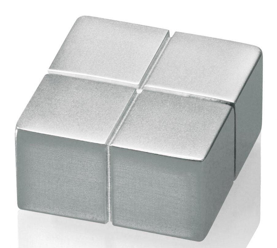 4004360794353 - BA195 SuperDym-Magnet C10 Extra-Strong - bis zu 13 Bl (A4 80g m²) - Cube-Design - 20x20 mm - silber - 1 Stück 4004360794353 